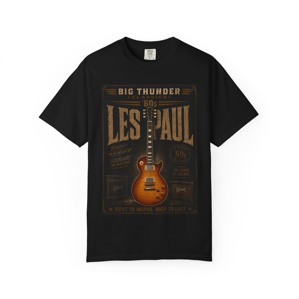 Les Paul Guitar Poster T-Shirt | Vintage Electric Guitar Graphic
