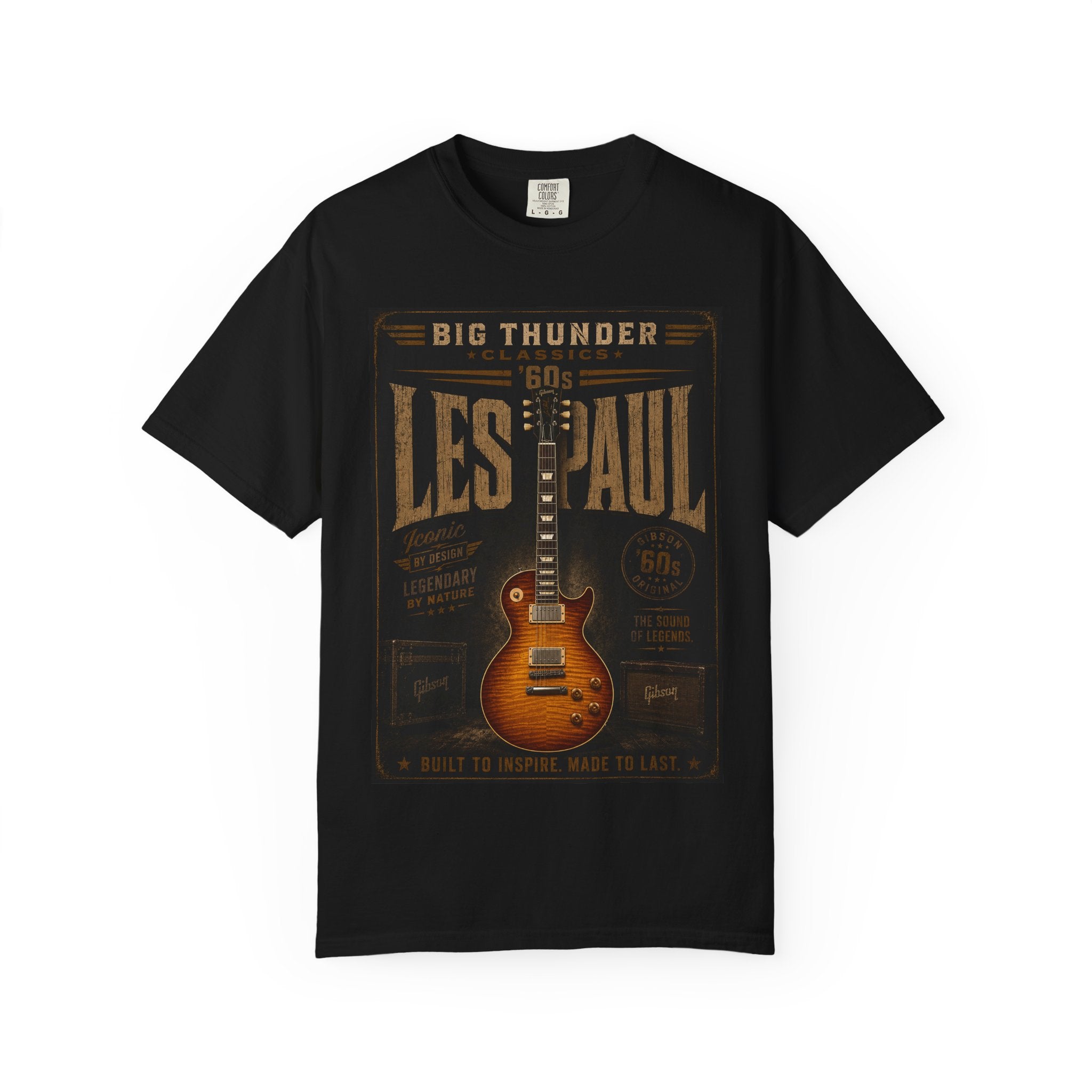 Les Paul Guitar Poster T-Shirt | Vintage Electric Guitar Graphic