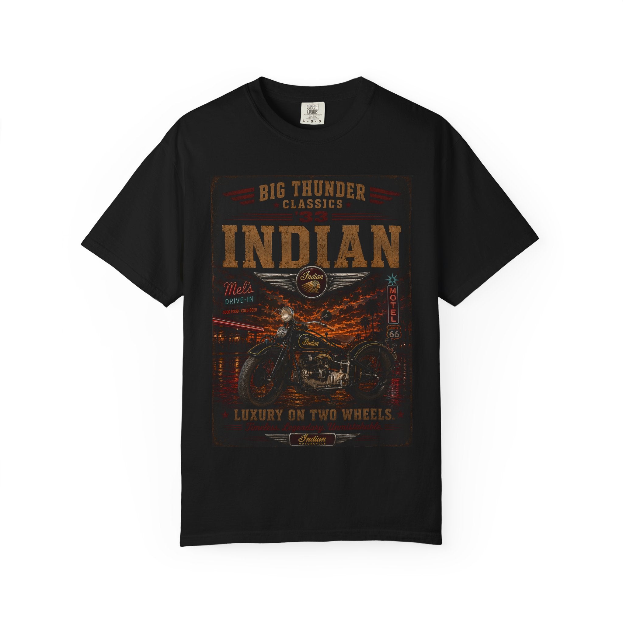 Big Thunder Indian Motorcycle T-shirt | Vintage Motorcycle Graphic