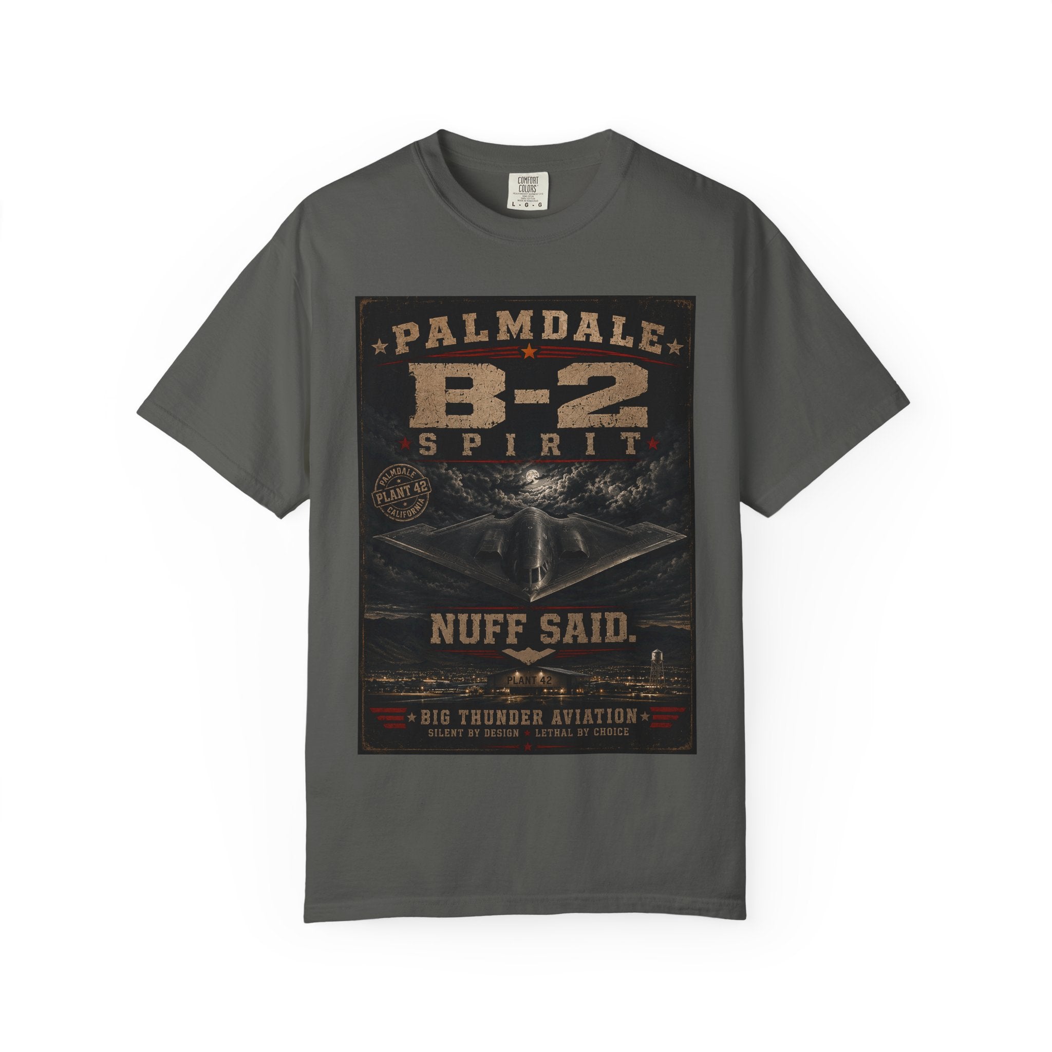 B-2 Spirit Bomber Palmdale Aviation Poster T-Shirt | Nuff Said