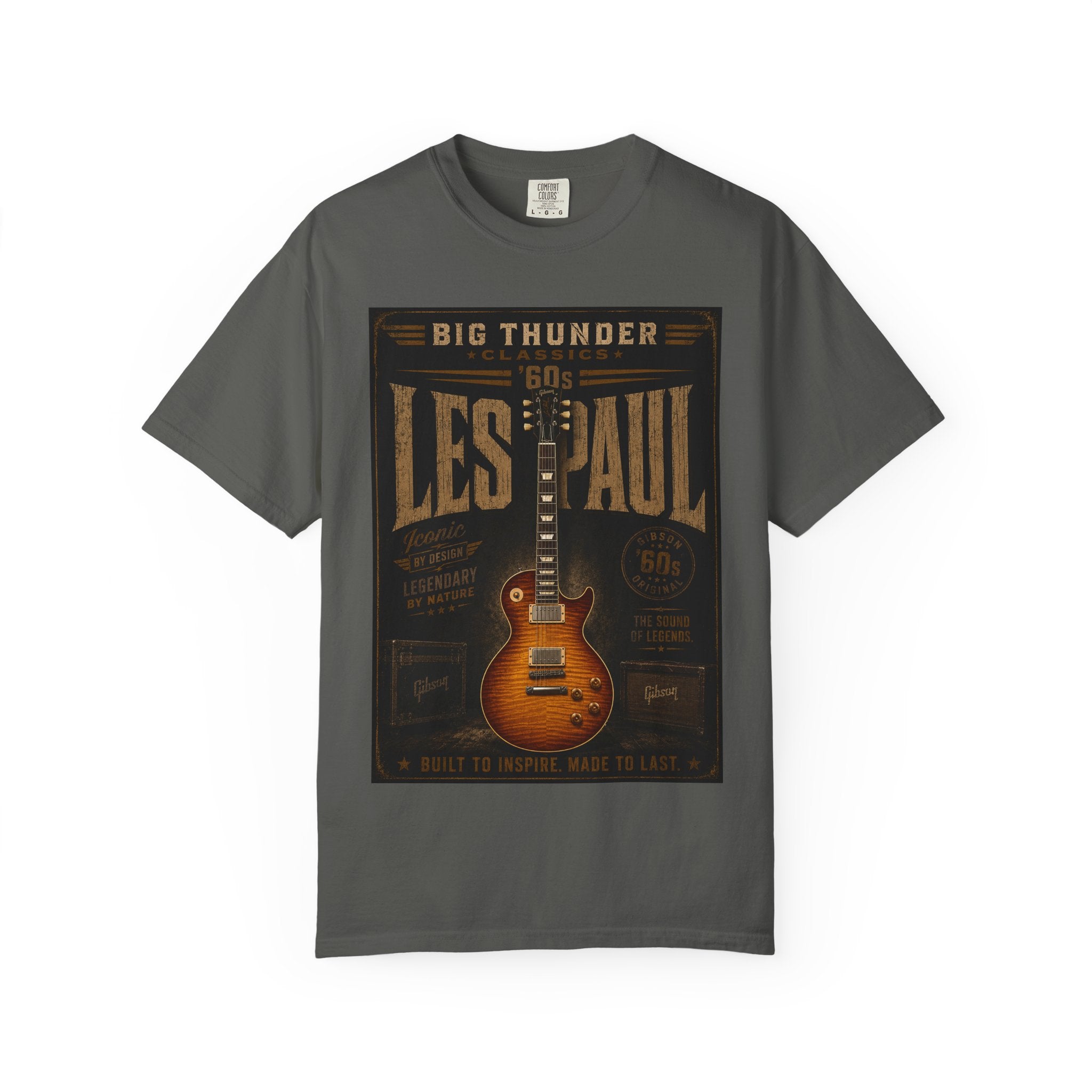 Les Paul Guitar Poster T-Shirt | Vintage Electric Guitar Graphic
